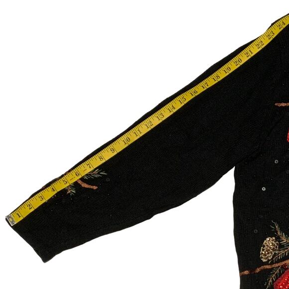 HEIRLOOM COLLECTIBLES CHRISTMAS COLLECTION 26-28 Cardinal Cardigan Zip Front - Picture 4 of 5